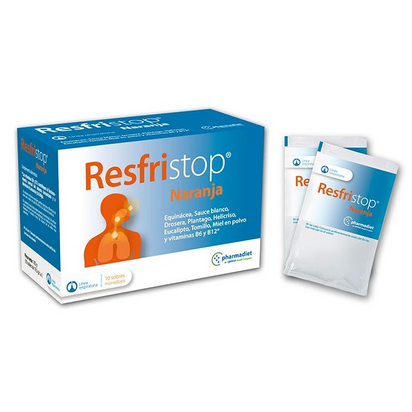Pharmadiet Resfristop Resfriado e gripe 10 Saquetas Laranja